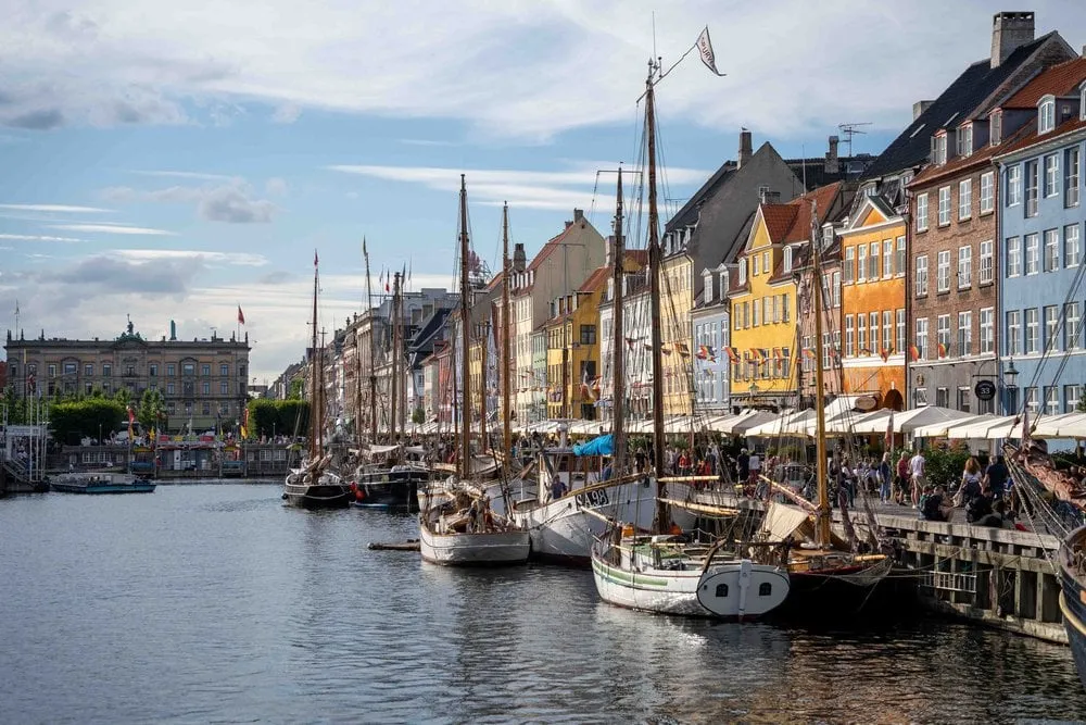 Colourful houses at Nyhavn in Copenhagen